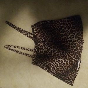 Leopard skirt with suspenders - size 22